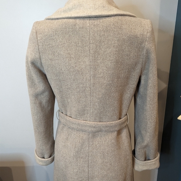 Women's Neutral Wool trench coat. Nicolinni Vintage size 6/8 - Picture 8 of 17